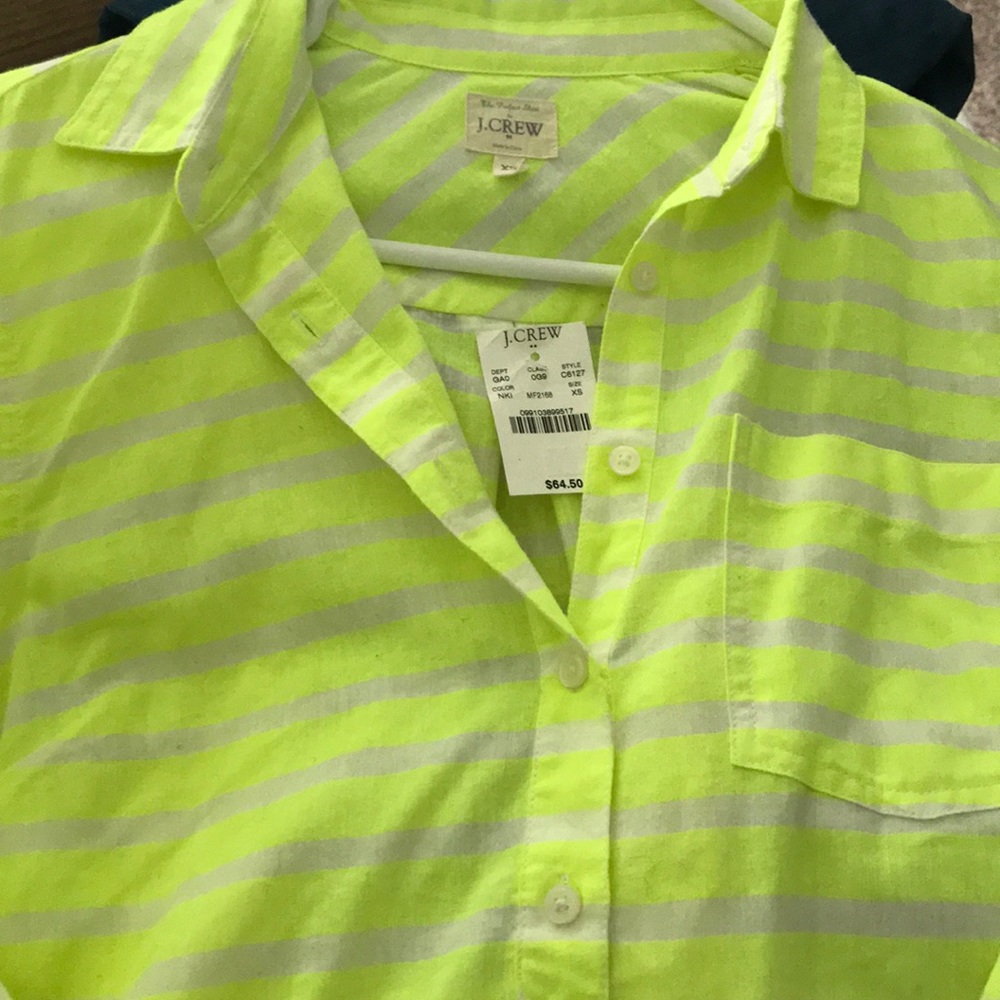 Jcrew neón yellow shirt